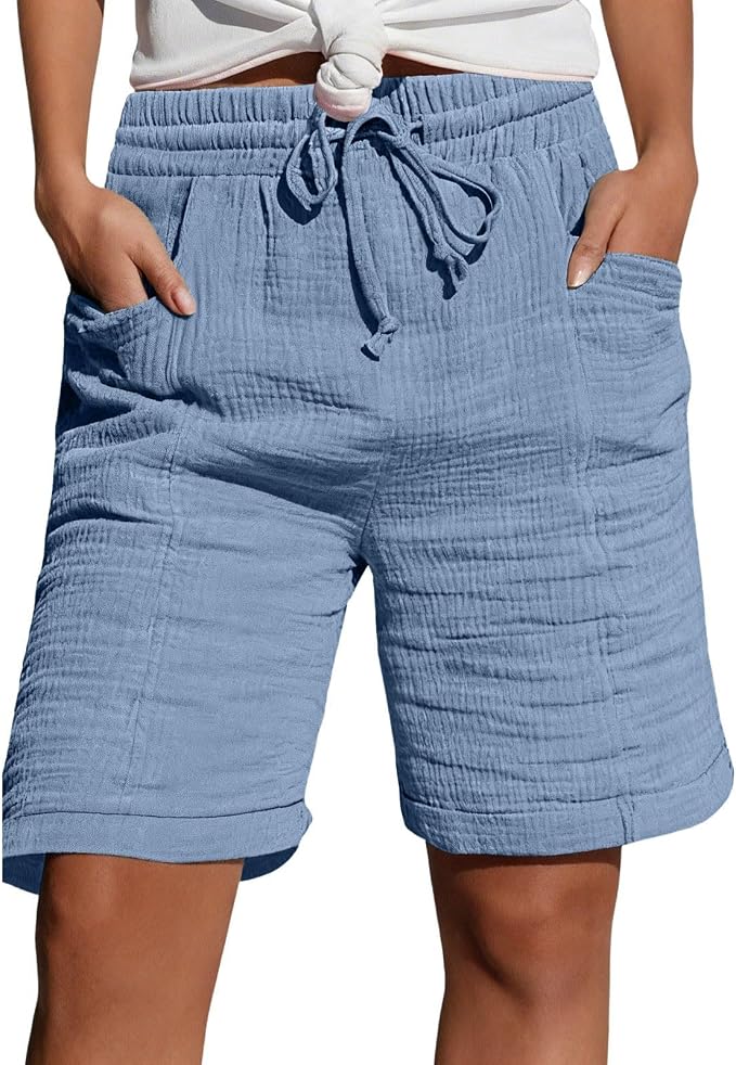 Bridgette - Relaxed Bermuda Shorts with Drawstring