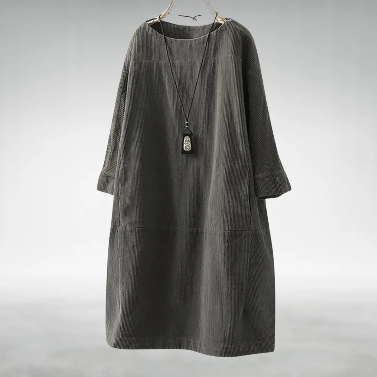 Francesca – Relaxed Corduroy Midi Dress