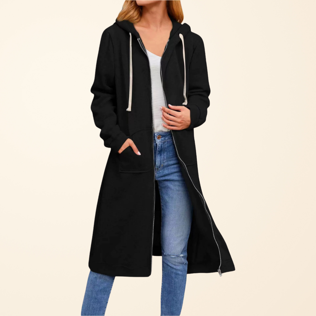 Madelyn - Relaxed Zip-Up Longline Cardigan