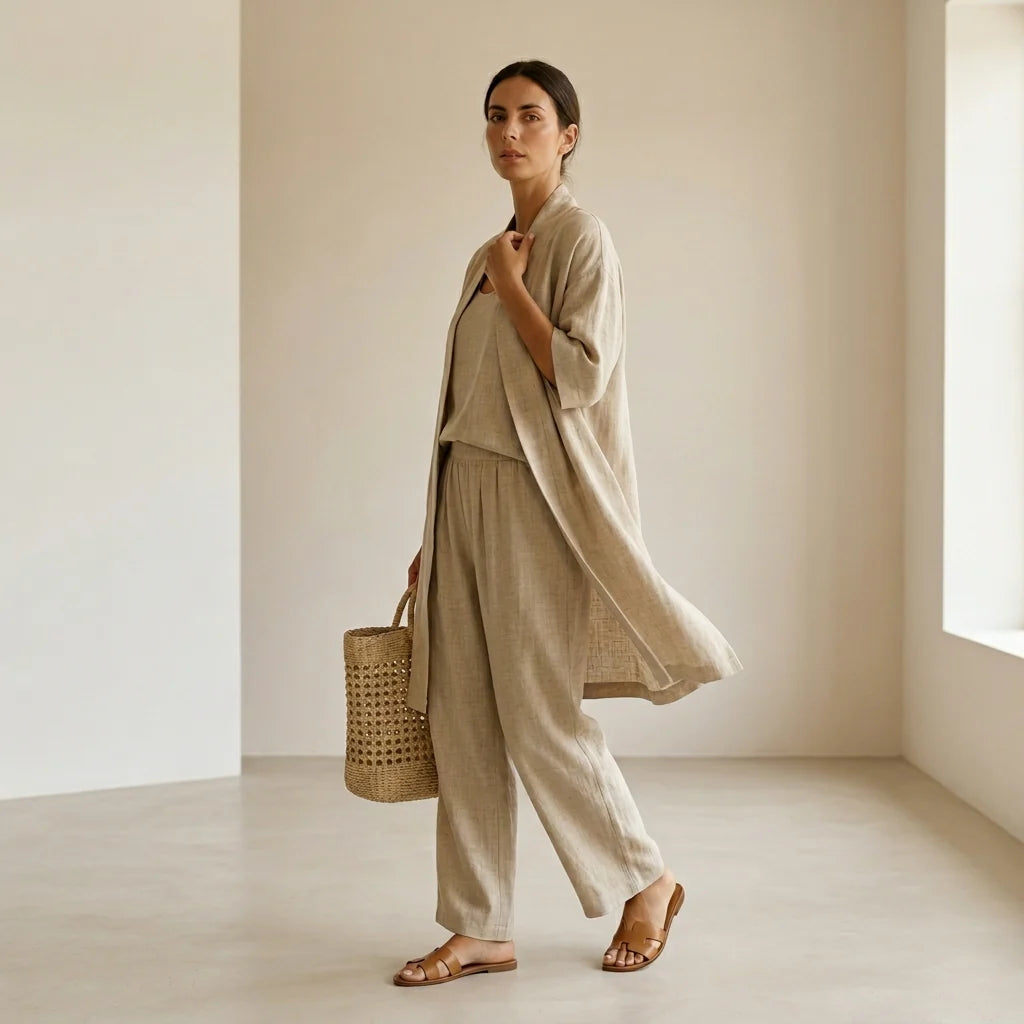 Sadie - Elegant Linen Three-Piece Set