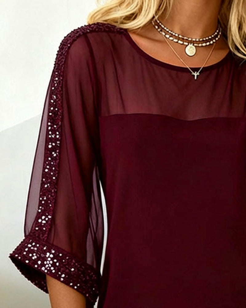 Cassidy - Sparkling Sequin Mesh Dress