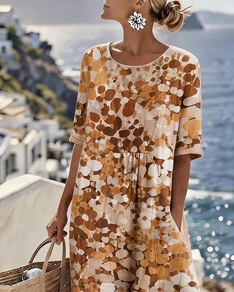 Freya - Printed Flowy Midi Dress
