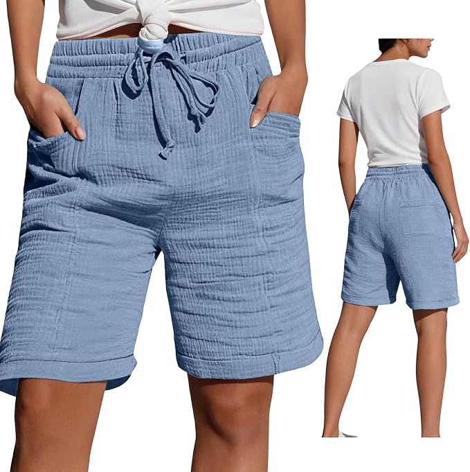 Bridgette - Relaxed Bermuda Shorts with Drawstring