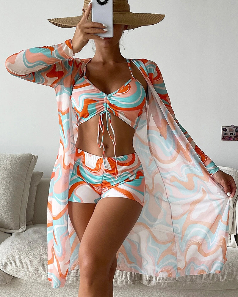 Betty - 3-Piece Printed Bikini Set