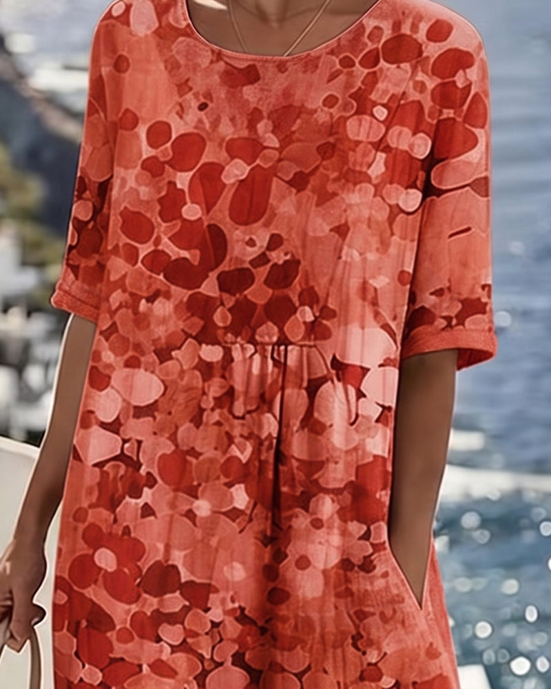 Freya - Printed Flowy Midi Dress
