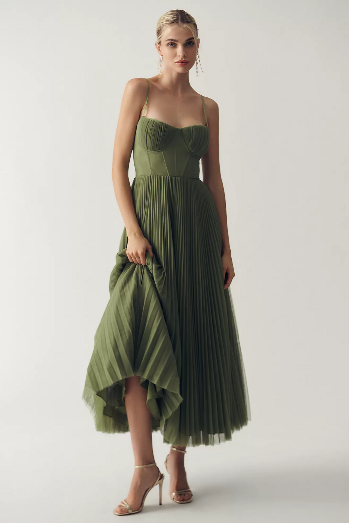 Jocelyn - Structured Corset Midi Dress
