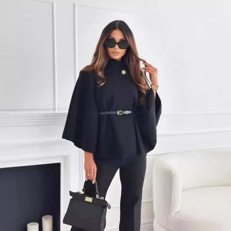 Jennie – Elegant Butterfly Sleeve Jacket with Belt