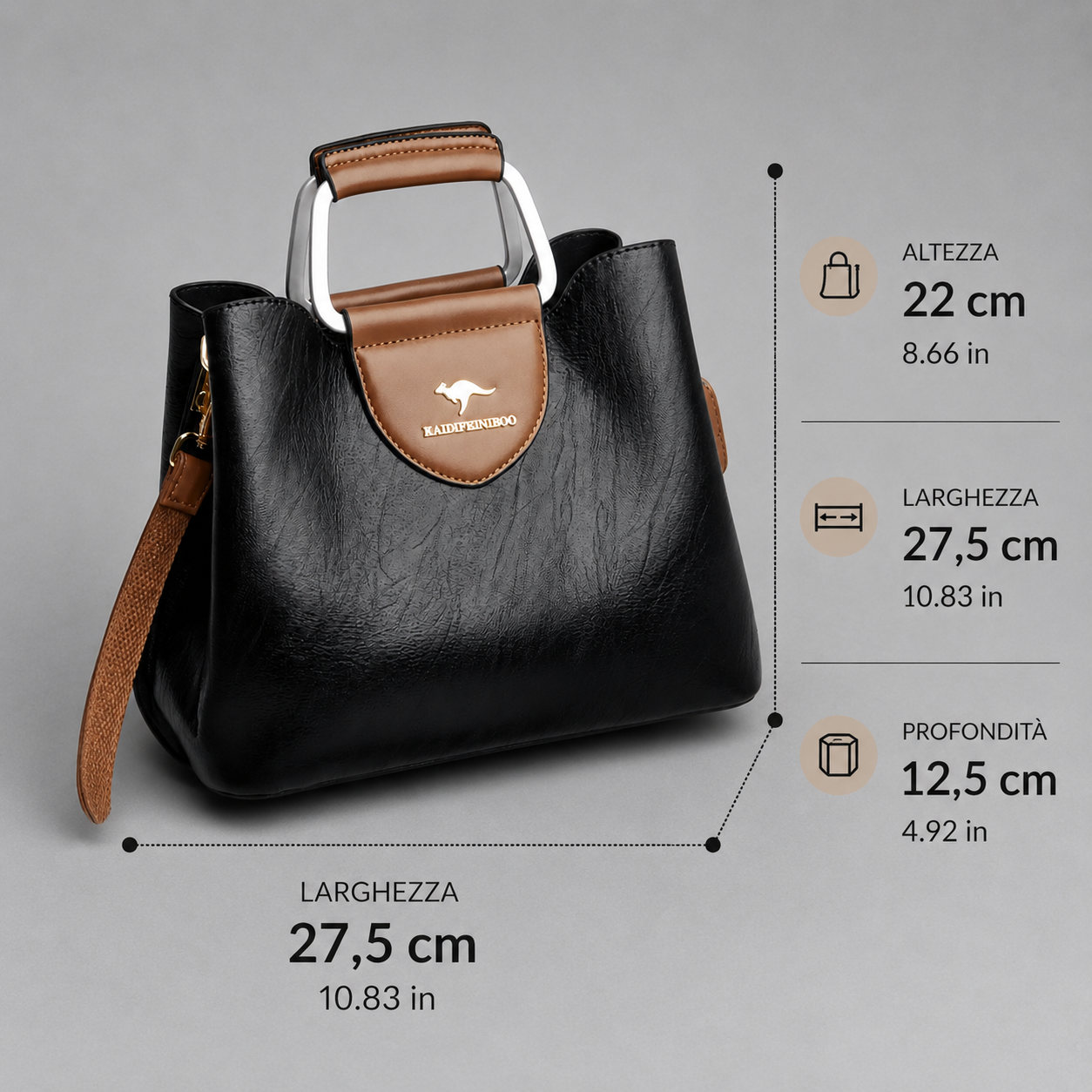 Felizza - Structured Vegan Leather Handbag