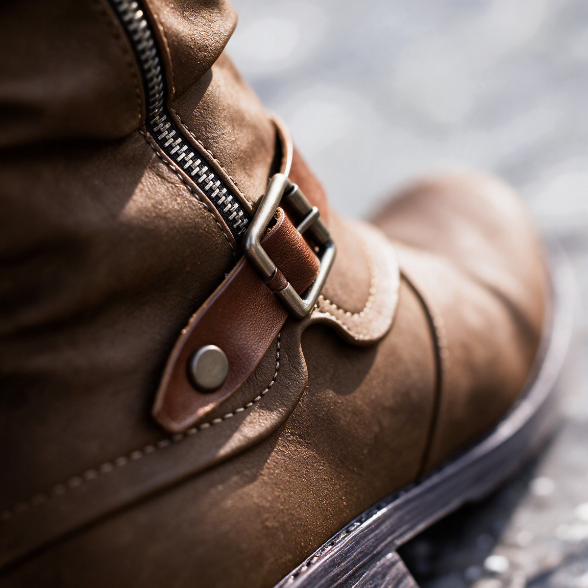 Gianna – Mid-Calf Buckle Boots