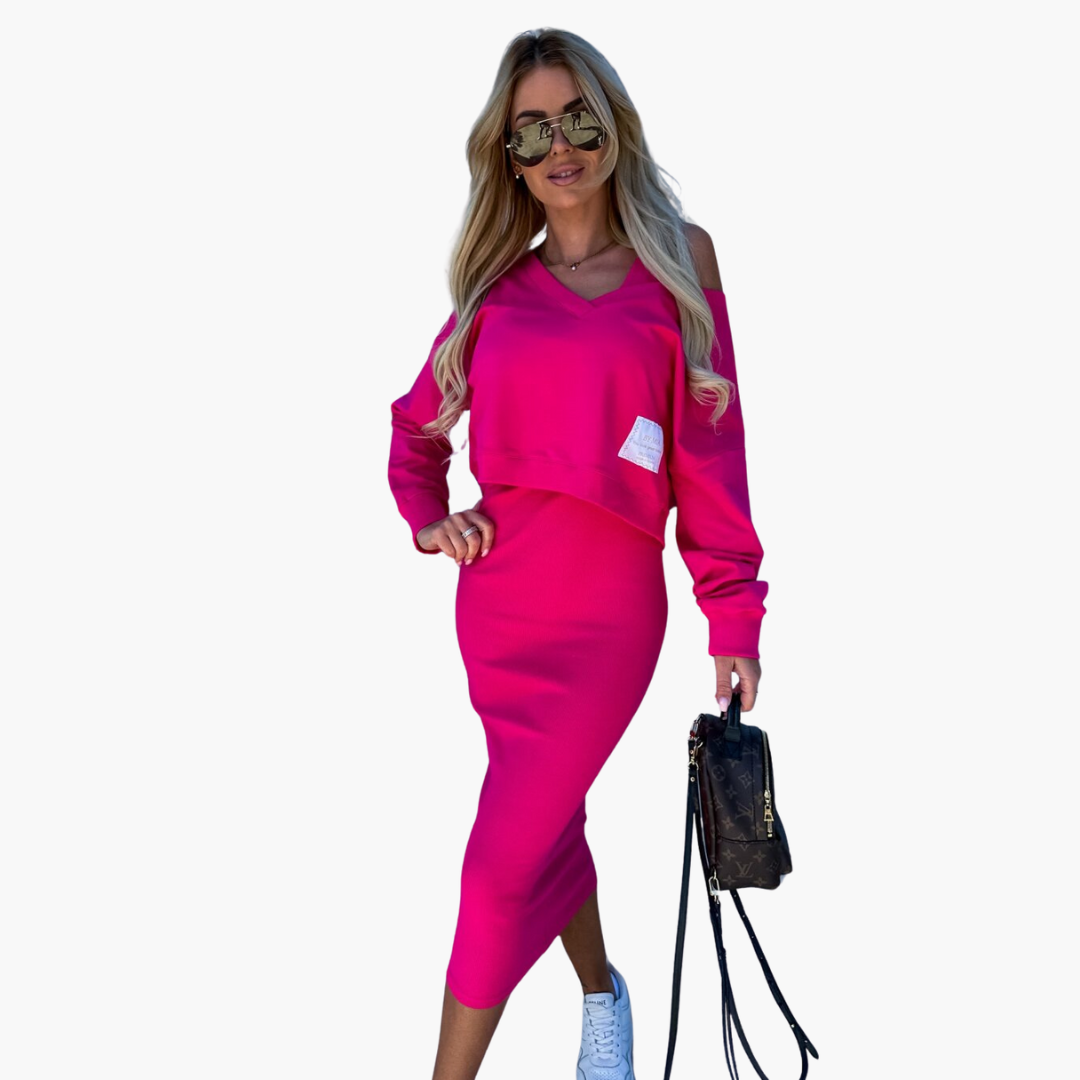 Eliza | Casual Lounge Sweatshirt & Dress Set