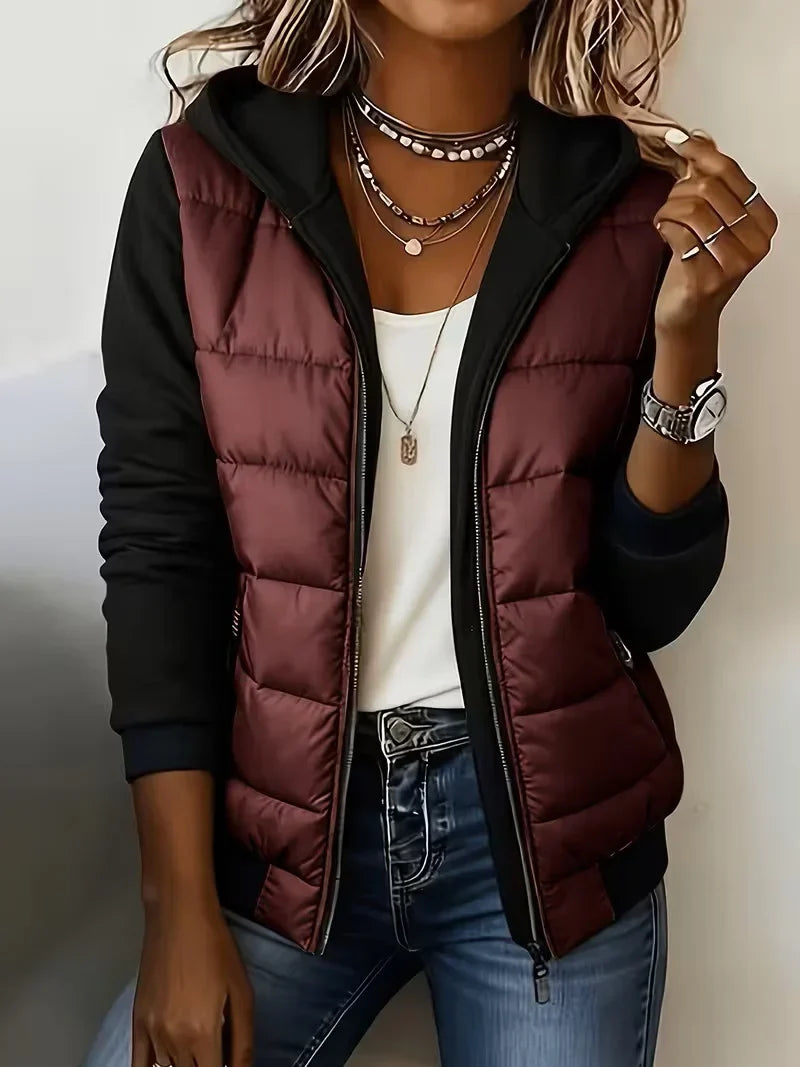 Parker – Padded Color-Block Jacket with Hood
