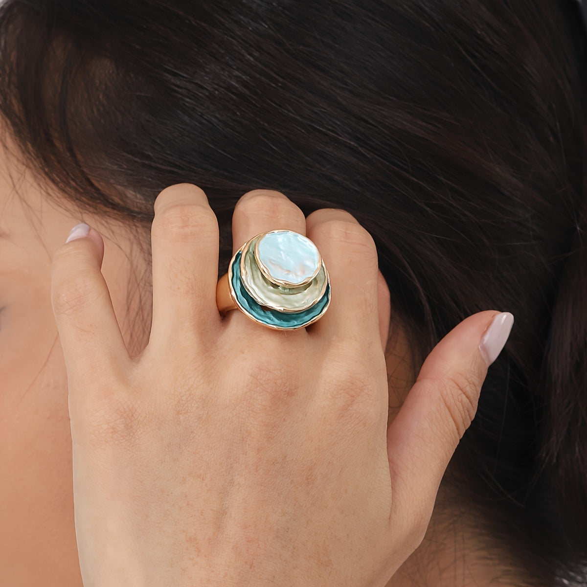 Juliet - Boho Three Layer Enamel Ring