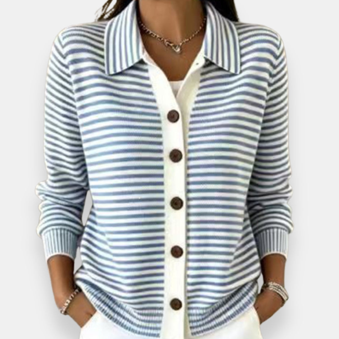 Jamie – Striped Button Cardigan