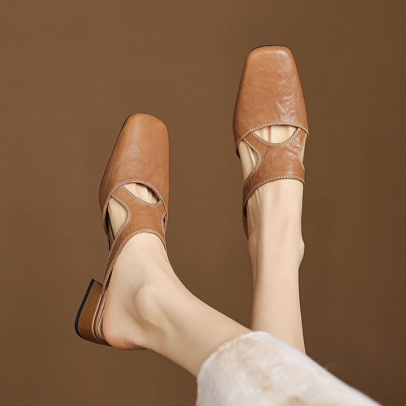 Zelda - Genuine Leather Mules