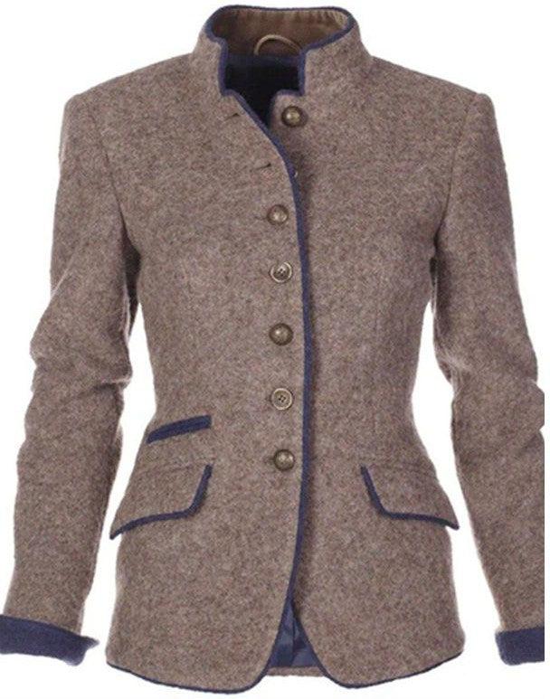 Olive – Elegant High-Neck Cardigan