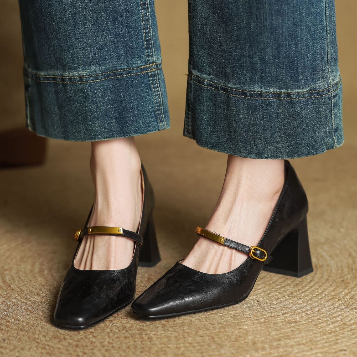 Marlan - Leather Strap Pumps