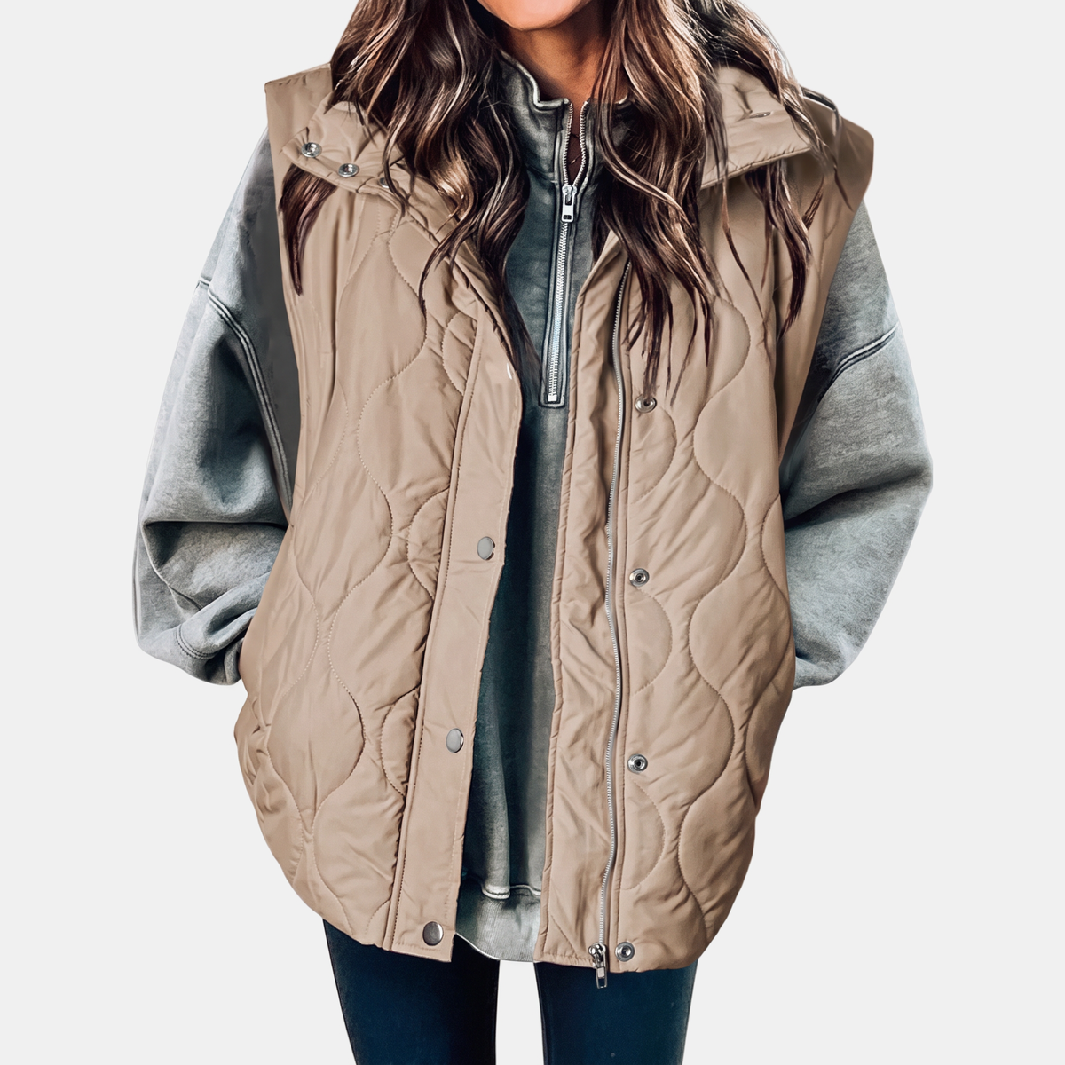 Dulce - Quilted Hooded Puffer Vest