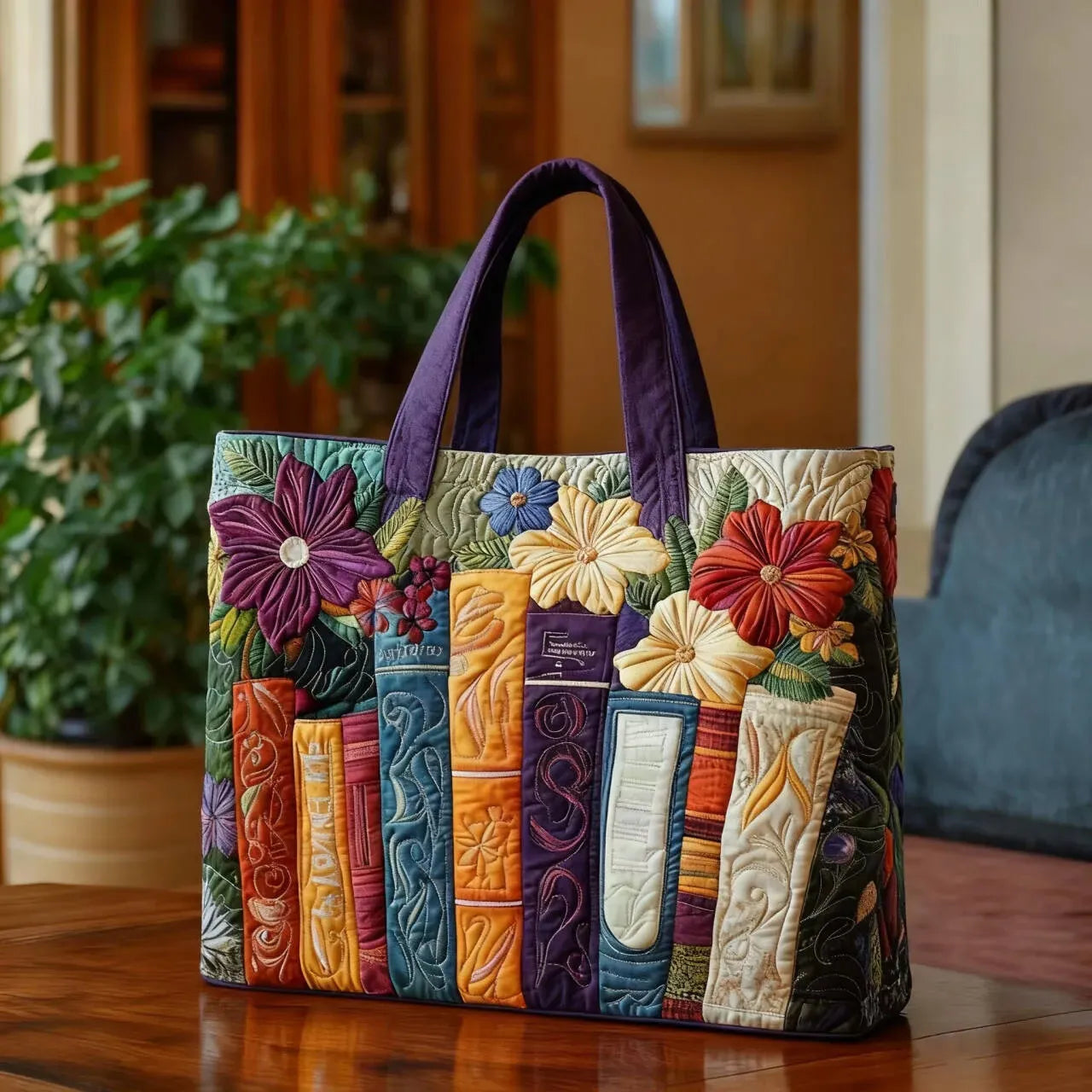 Dottie – Book Lovers Quilted Tote Bag