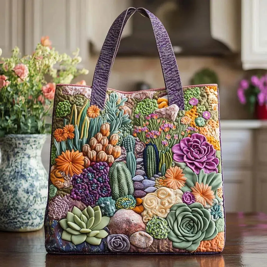 Winnie – Succulent Garden Handmade Tote Bag
