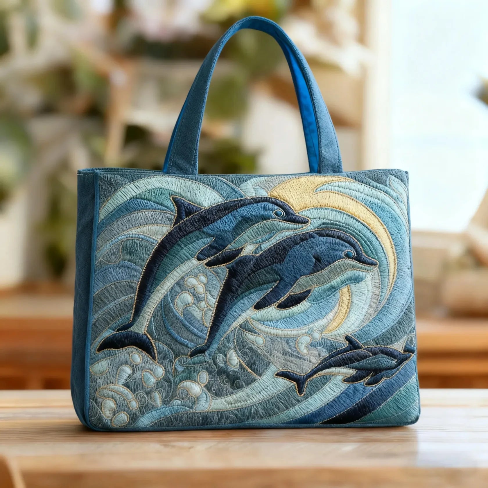 Taffy – Ocean Dolphin Handmade Tote Bag