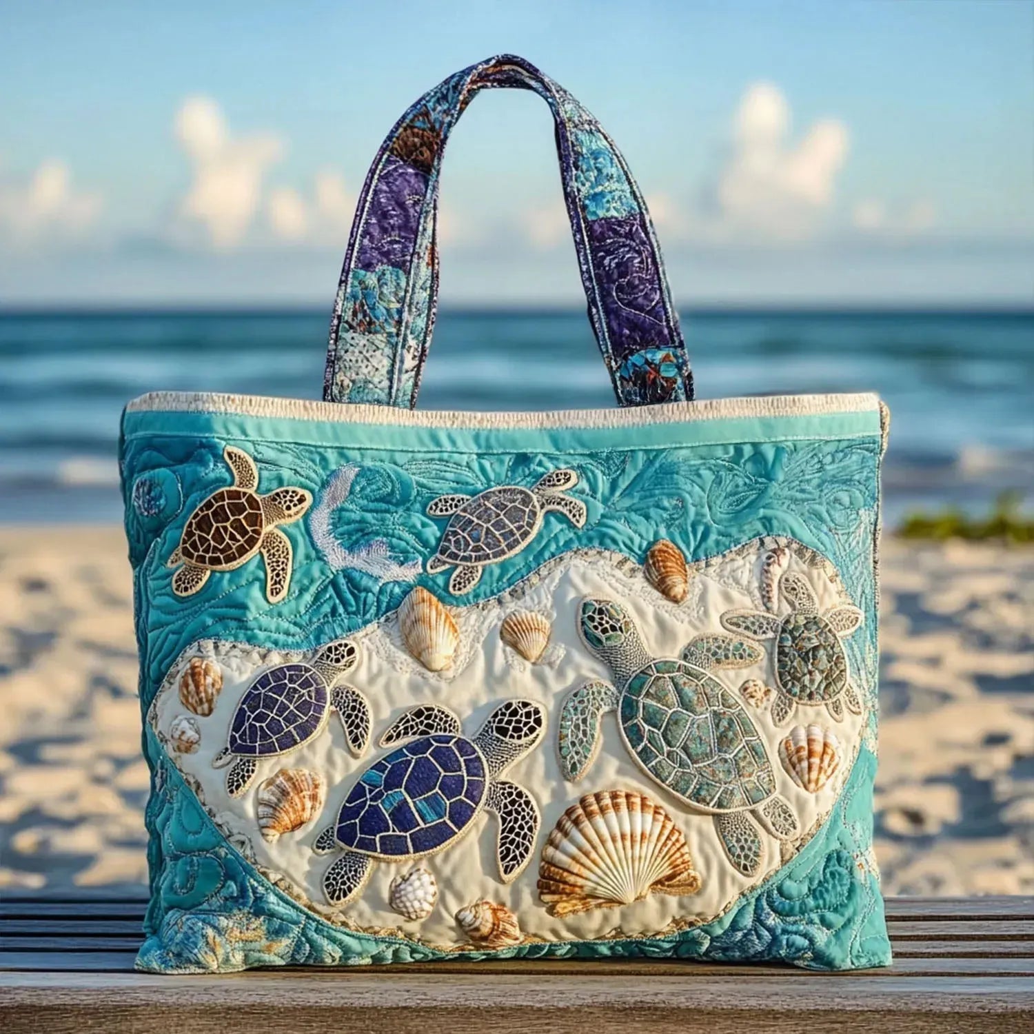 Clover – Love for Turtles Handmade Tote Bag