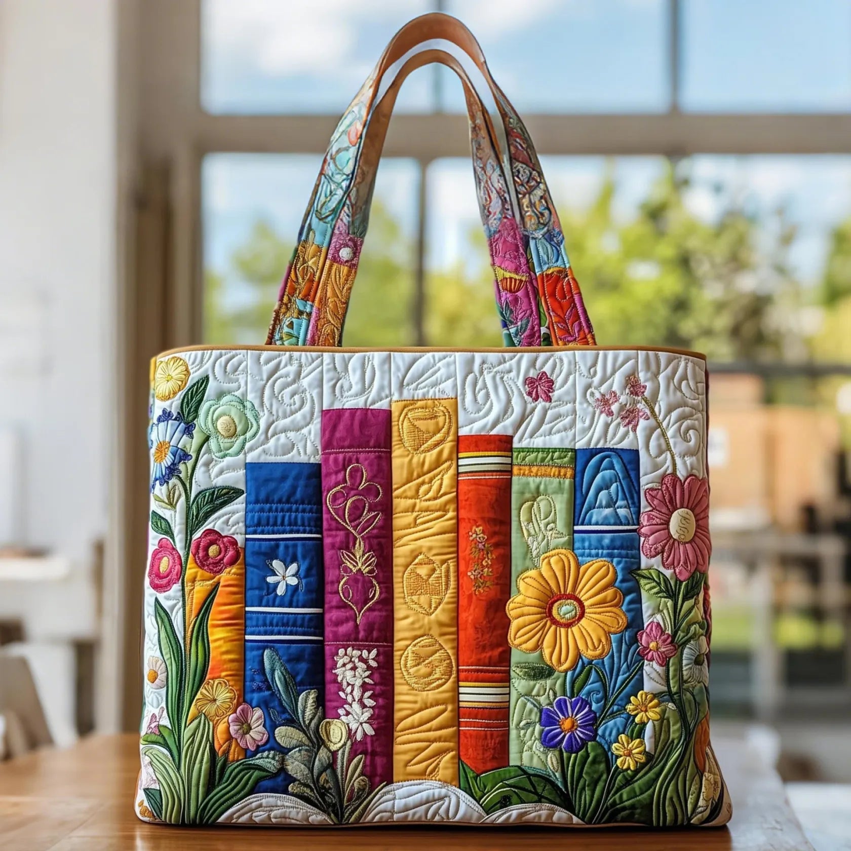 Lexie – Floral Library Handmade Tote Bag