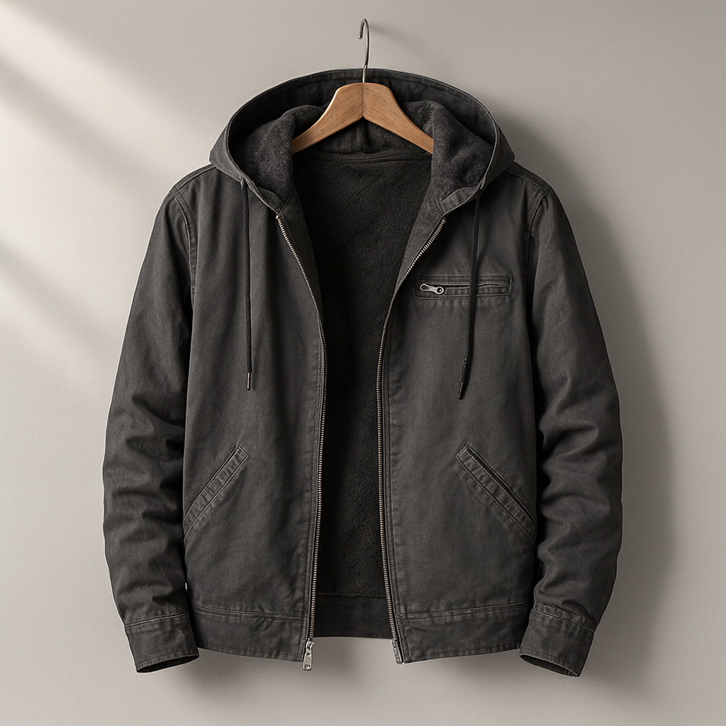 Alexx – Sherpa Lined Canvas Jacket