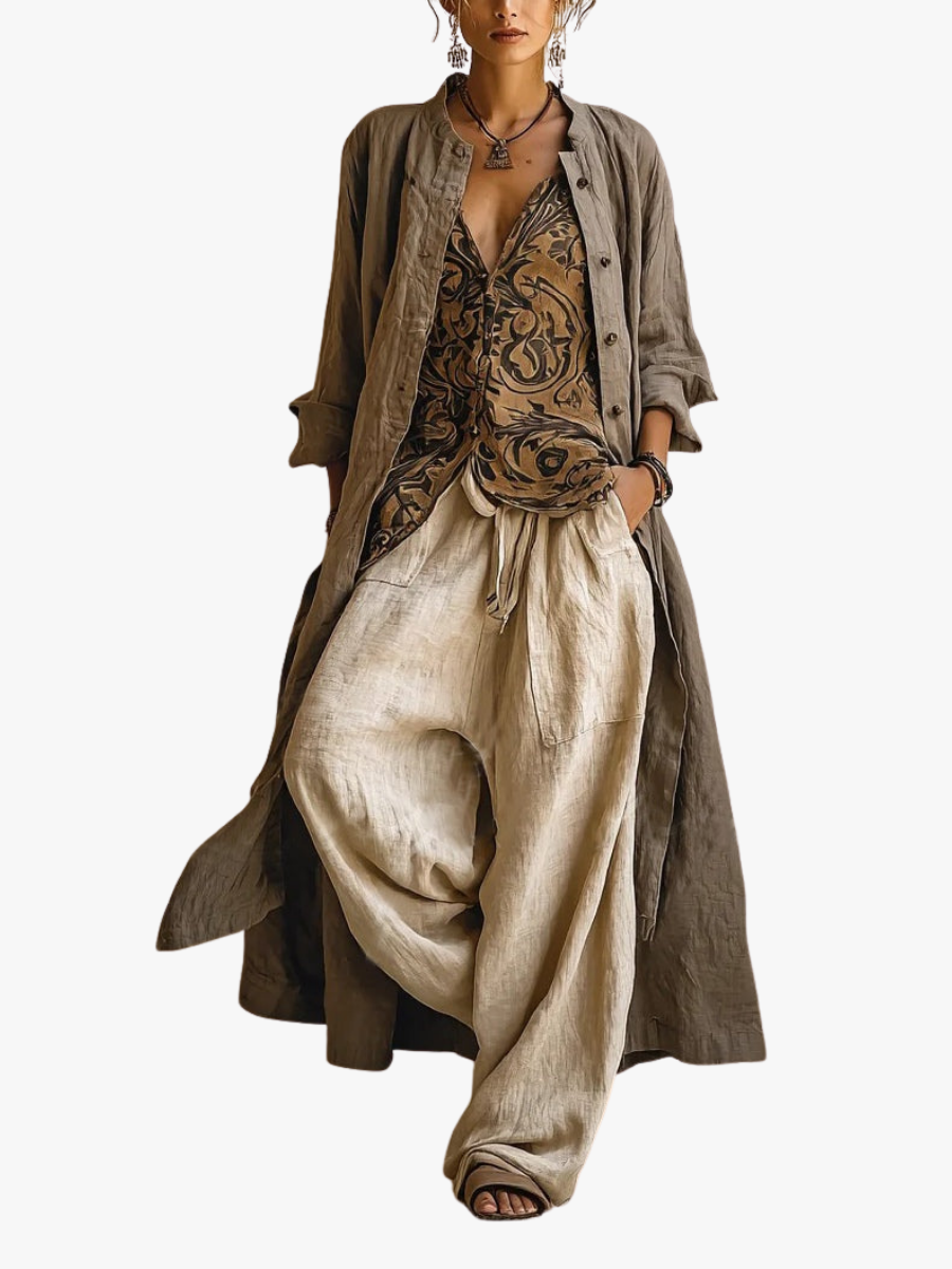 Eula - Three-Piece Linen Set