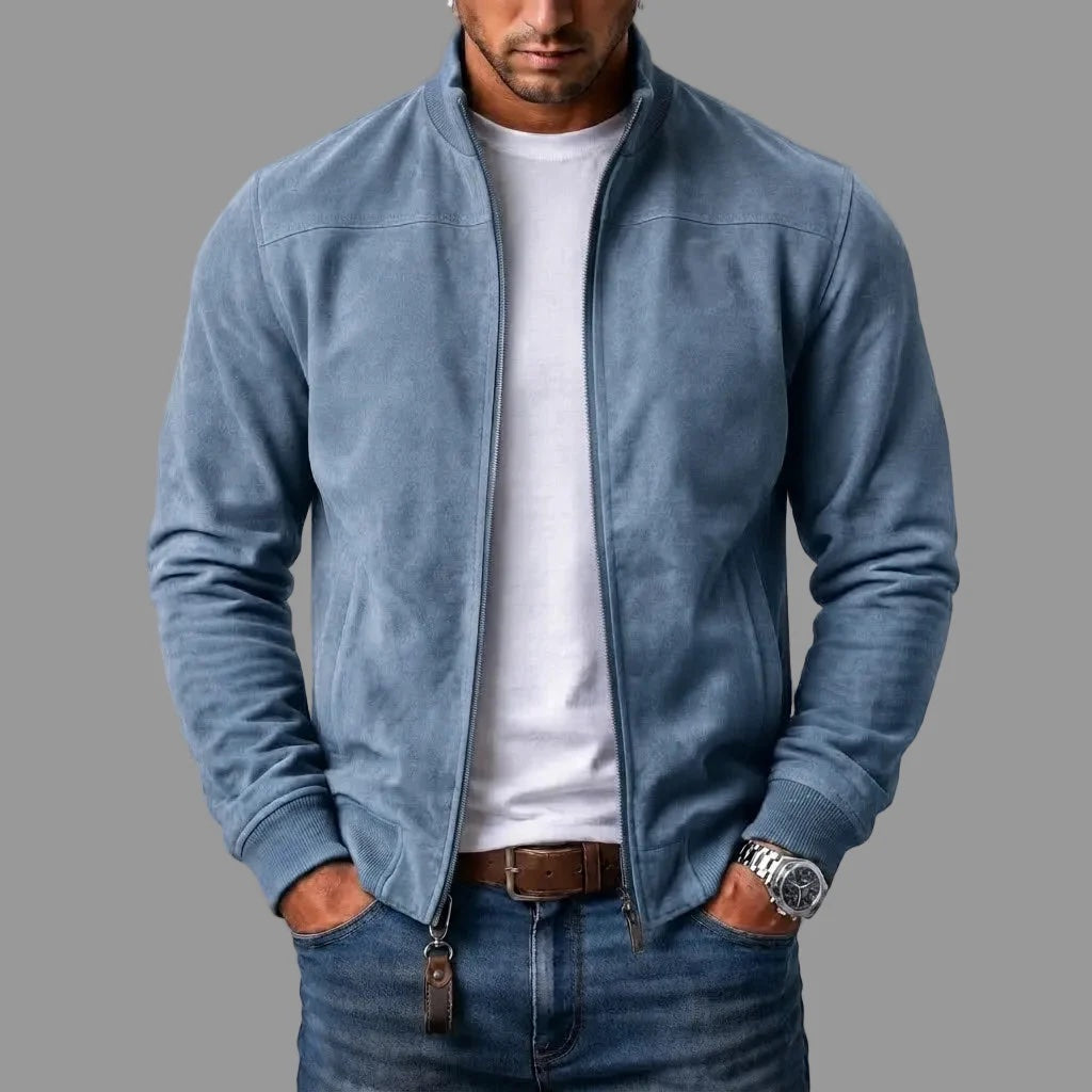 Hayes – Soft Suede Bomber Jacket