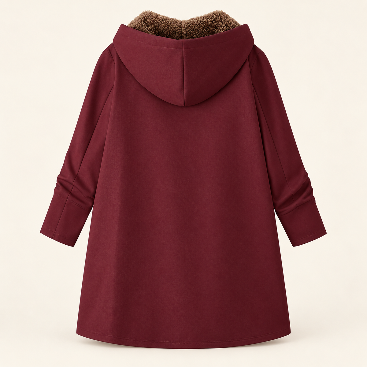 Lyra – Cozy Sherpa-Lined Hooded Coat