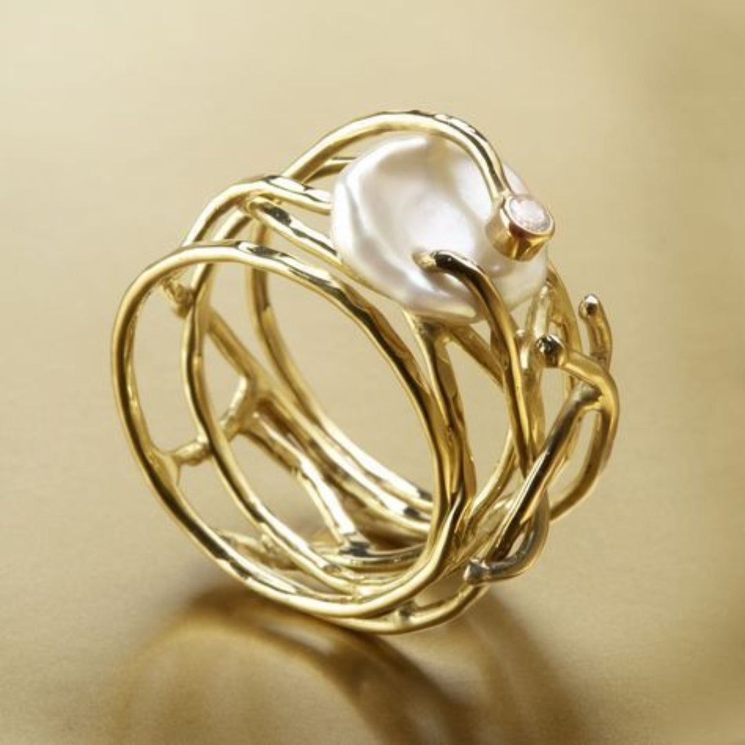 Sam - Fine Gold and Pearl Ring