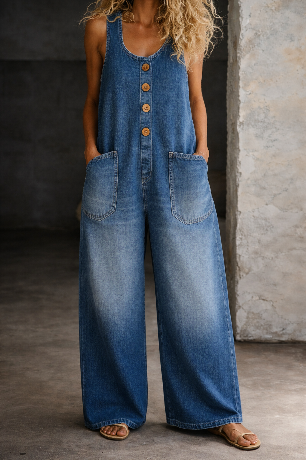 Taylor - Vintage Washed Cotton Denim Overalls