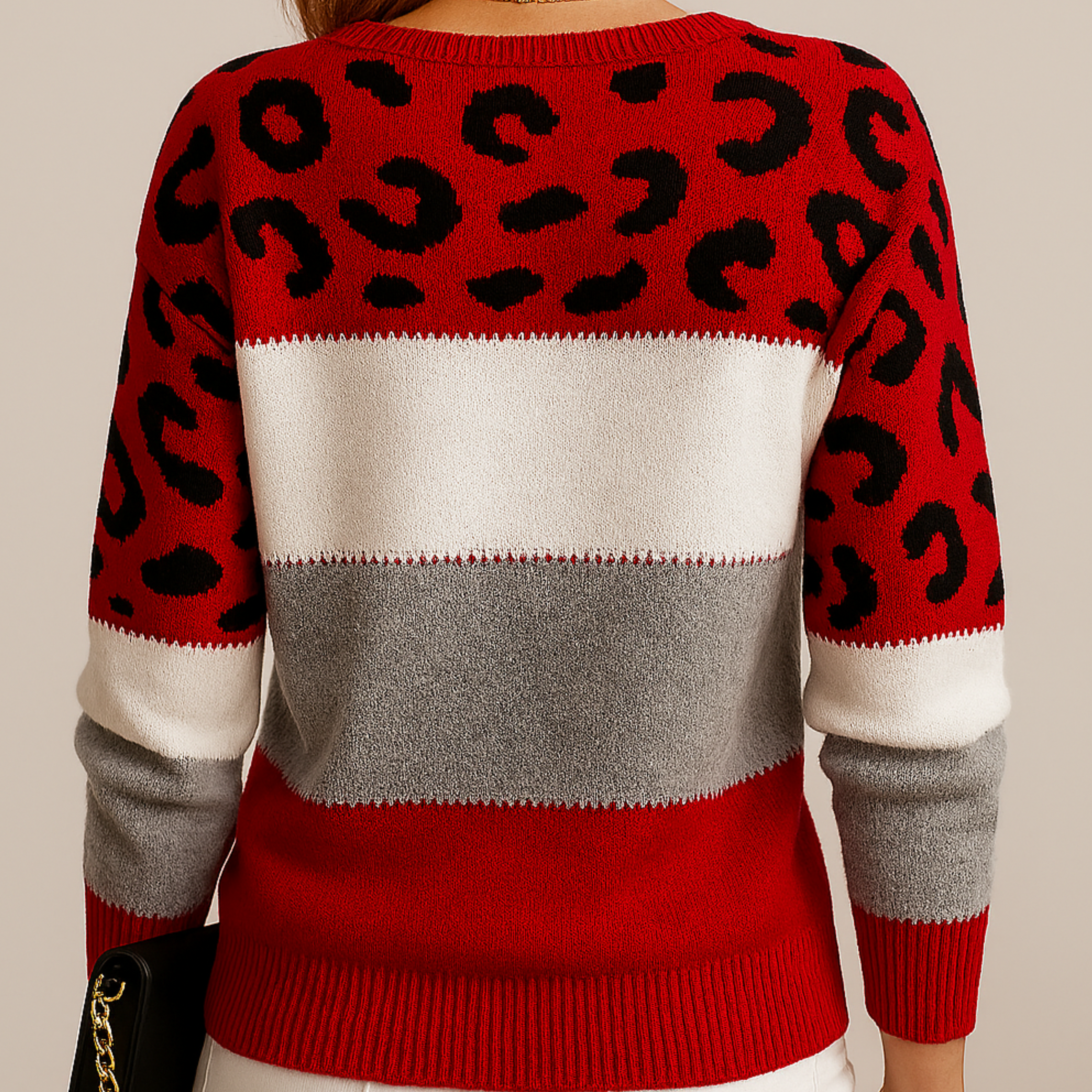Shaira – Soft Leopard Pattern Knit Sweater