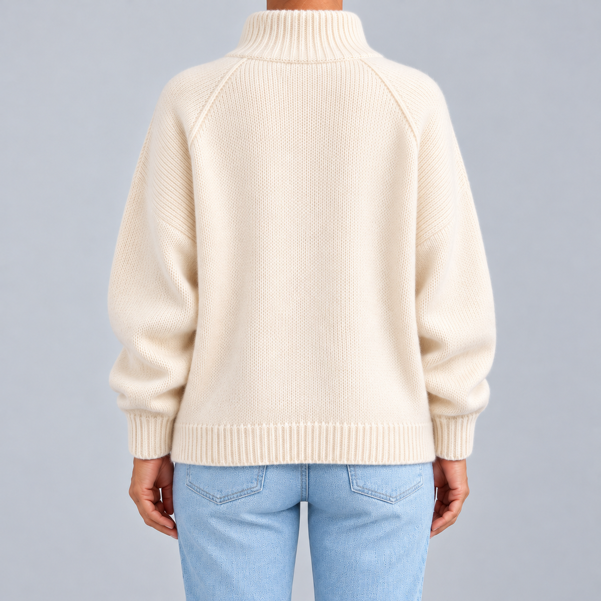 Catalina – Zip-Up Cardigan with High Neck
