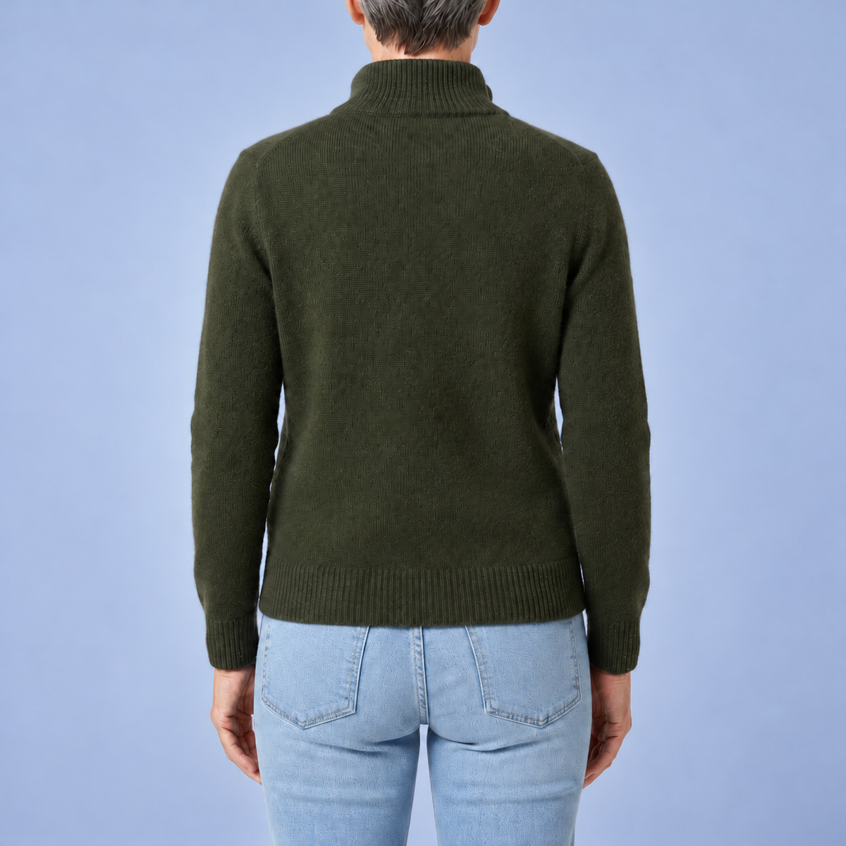 Arya – Merino Wool Blend Zip-Up Cardigan