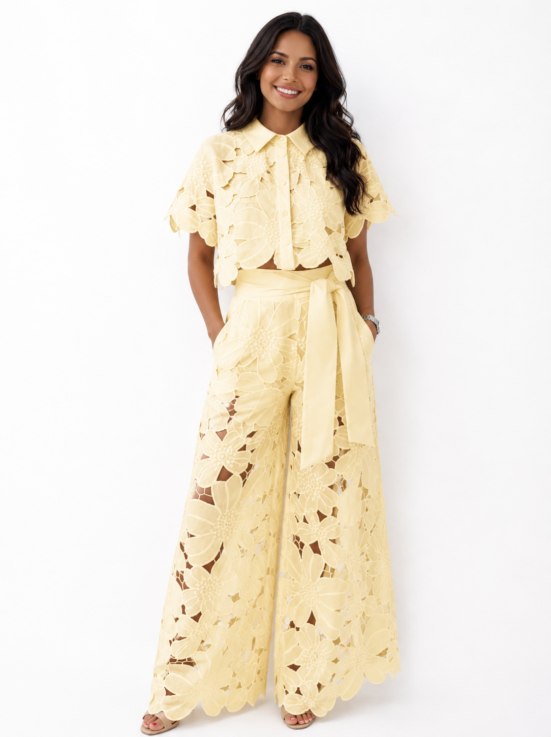 Jenny - Embroidered Two-Piece Summer Set