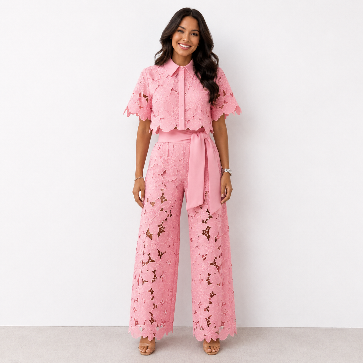 Jenny - Embroidered Two-Piece Summer Set