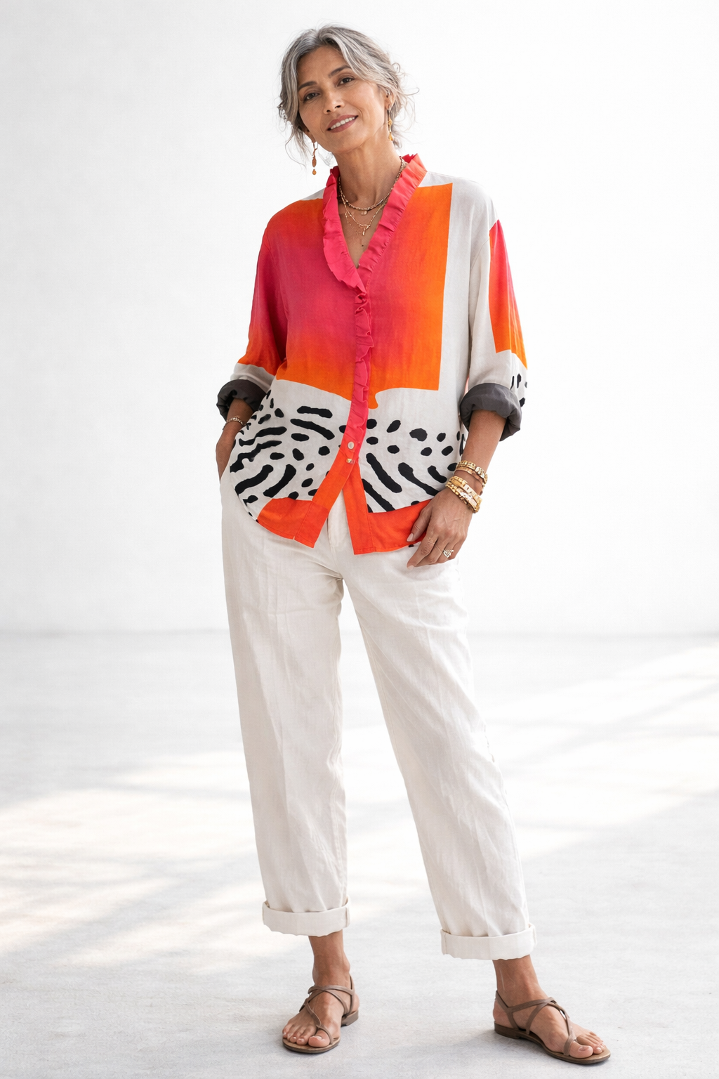 Brielle – Relaxed Printed Blouse