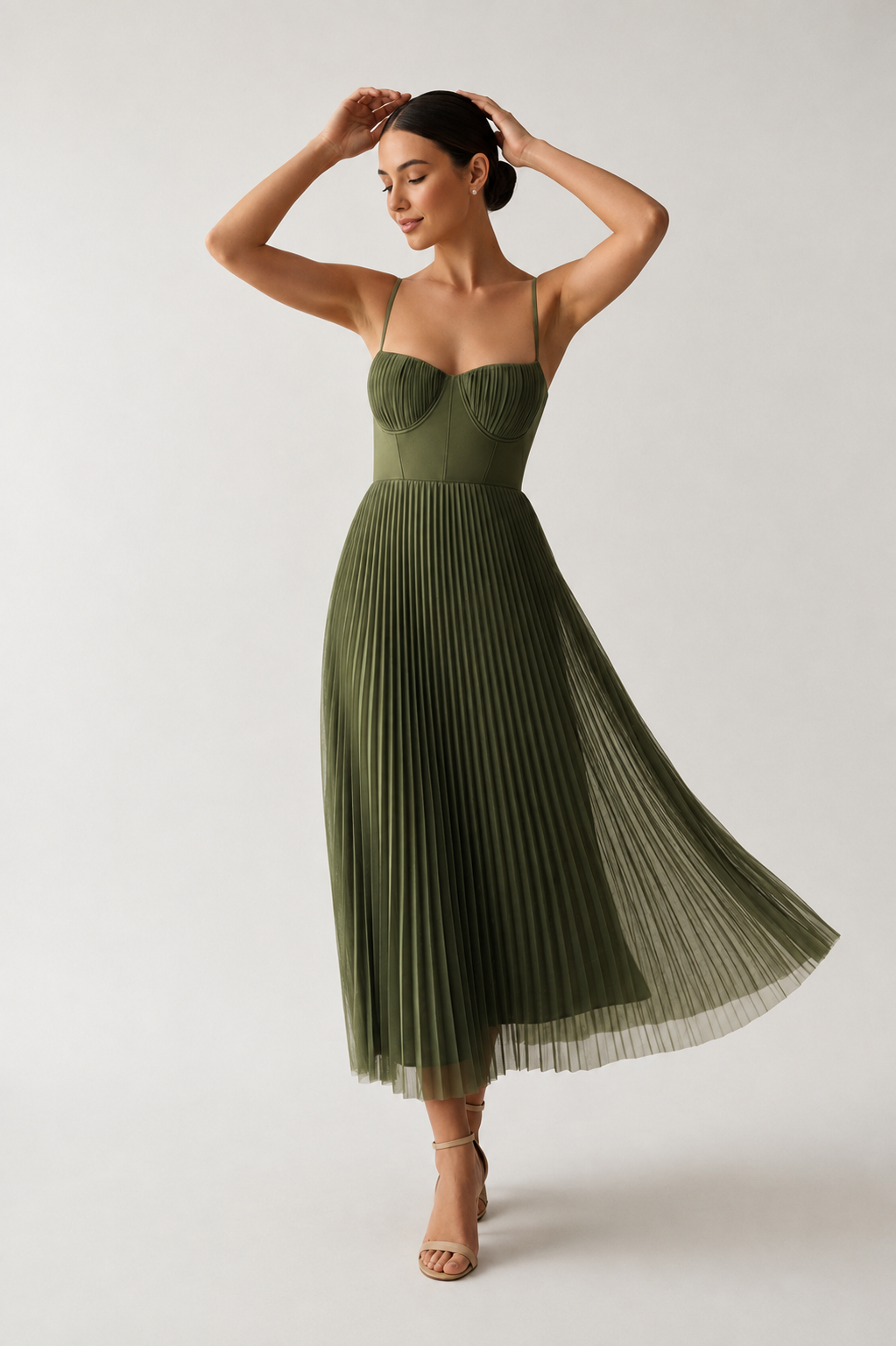 Jocelyn - Structured Corset Midi Dress