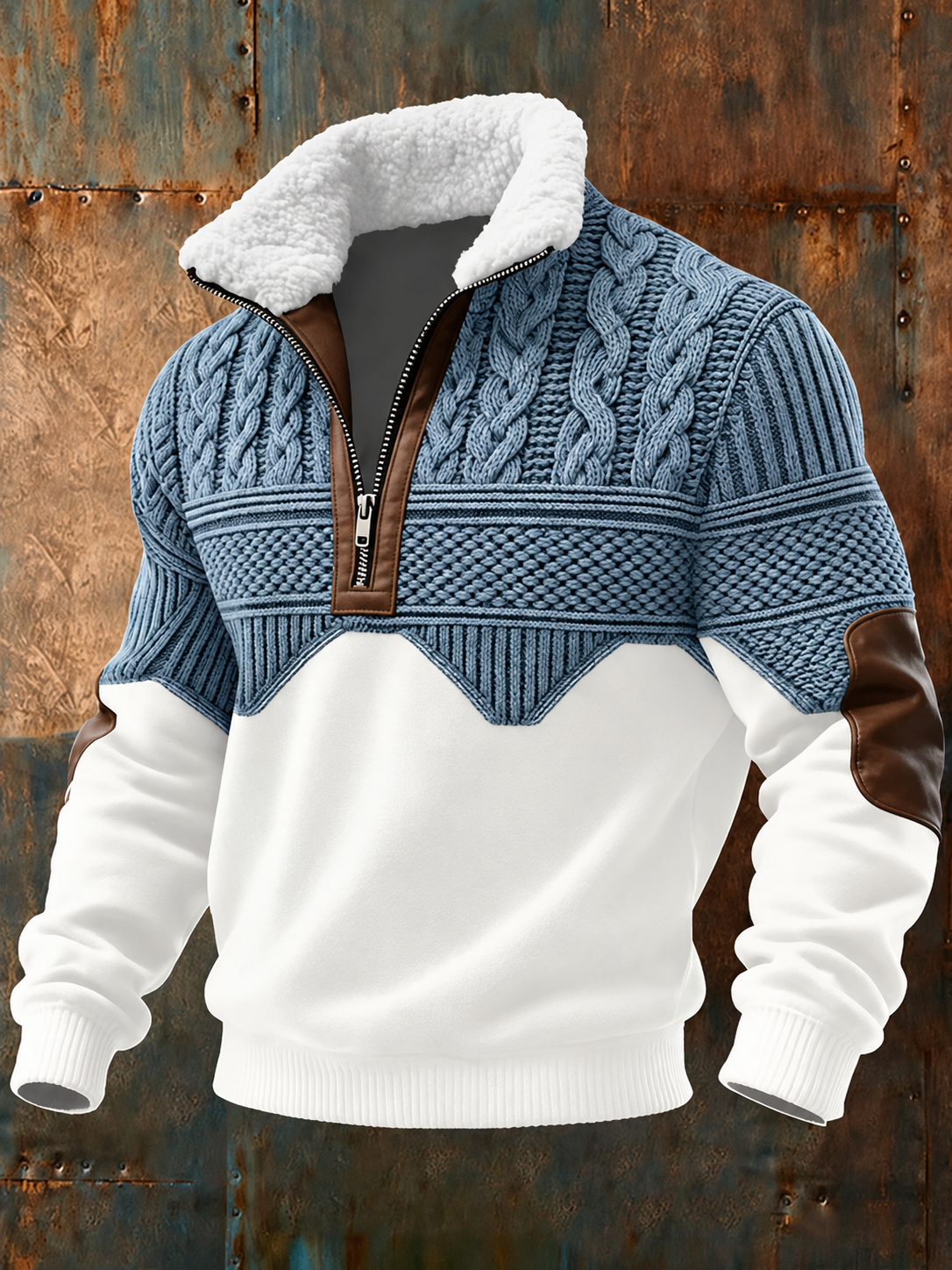 Everett - Textured Knit-Look Sweater