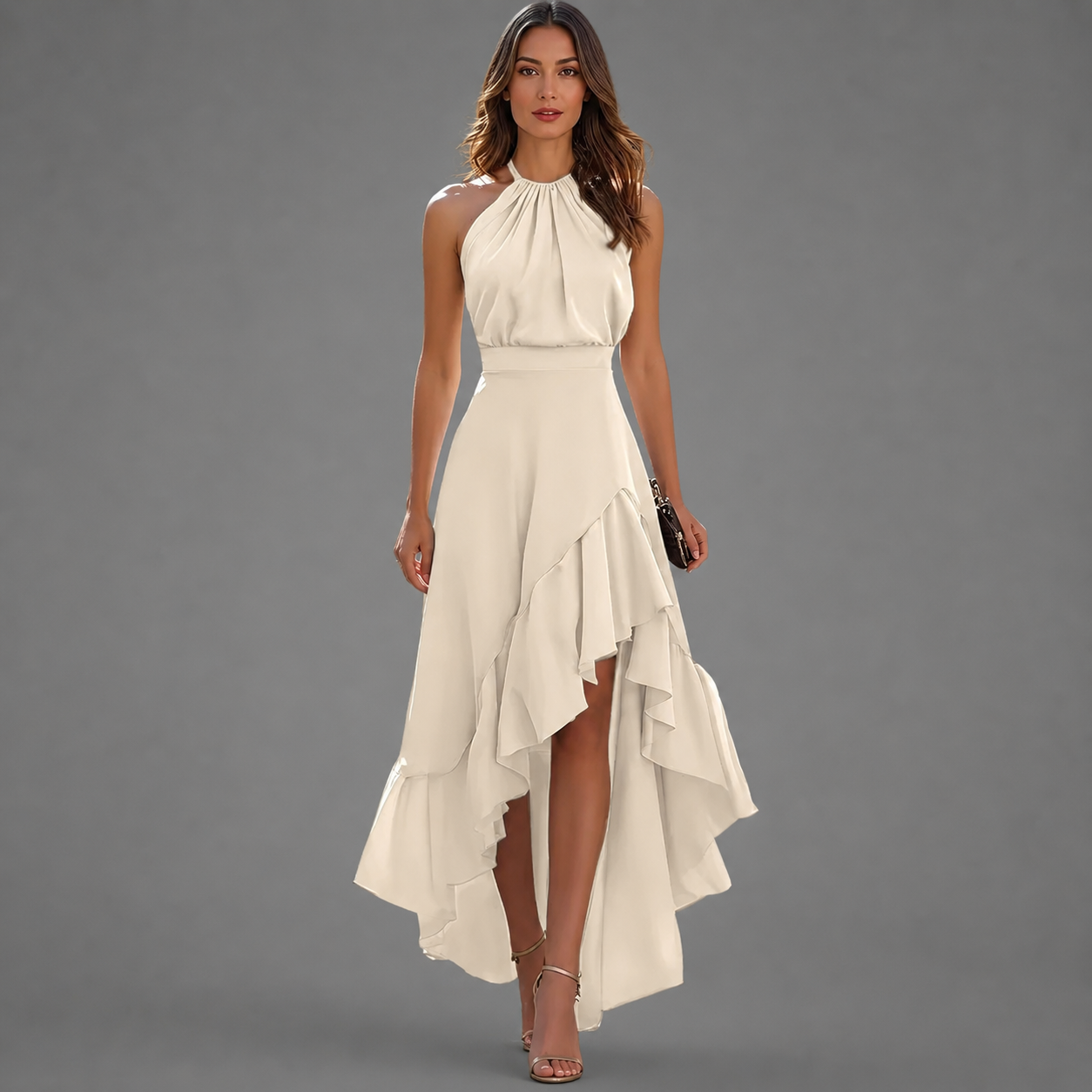 Karlia - Elegant Halter Maxi Dress