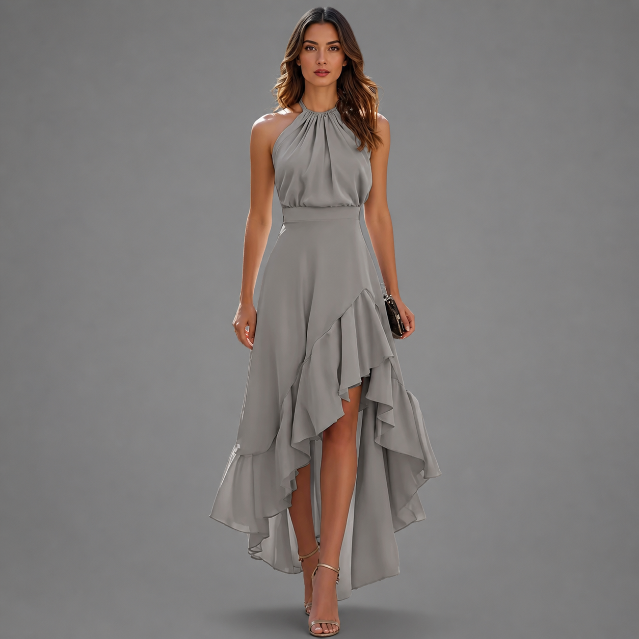 Karlia - Elegant Halter Maxi Dress