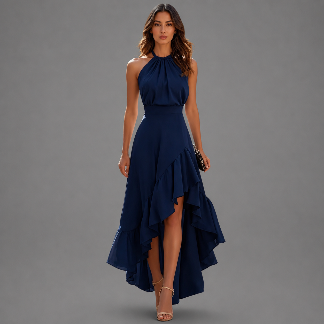 Karlia - Elegant Halter Maxi Dress