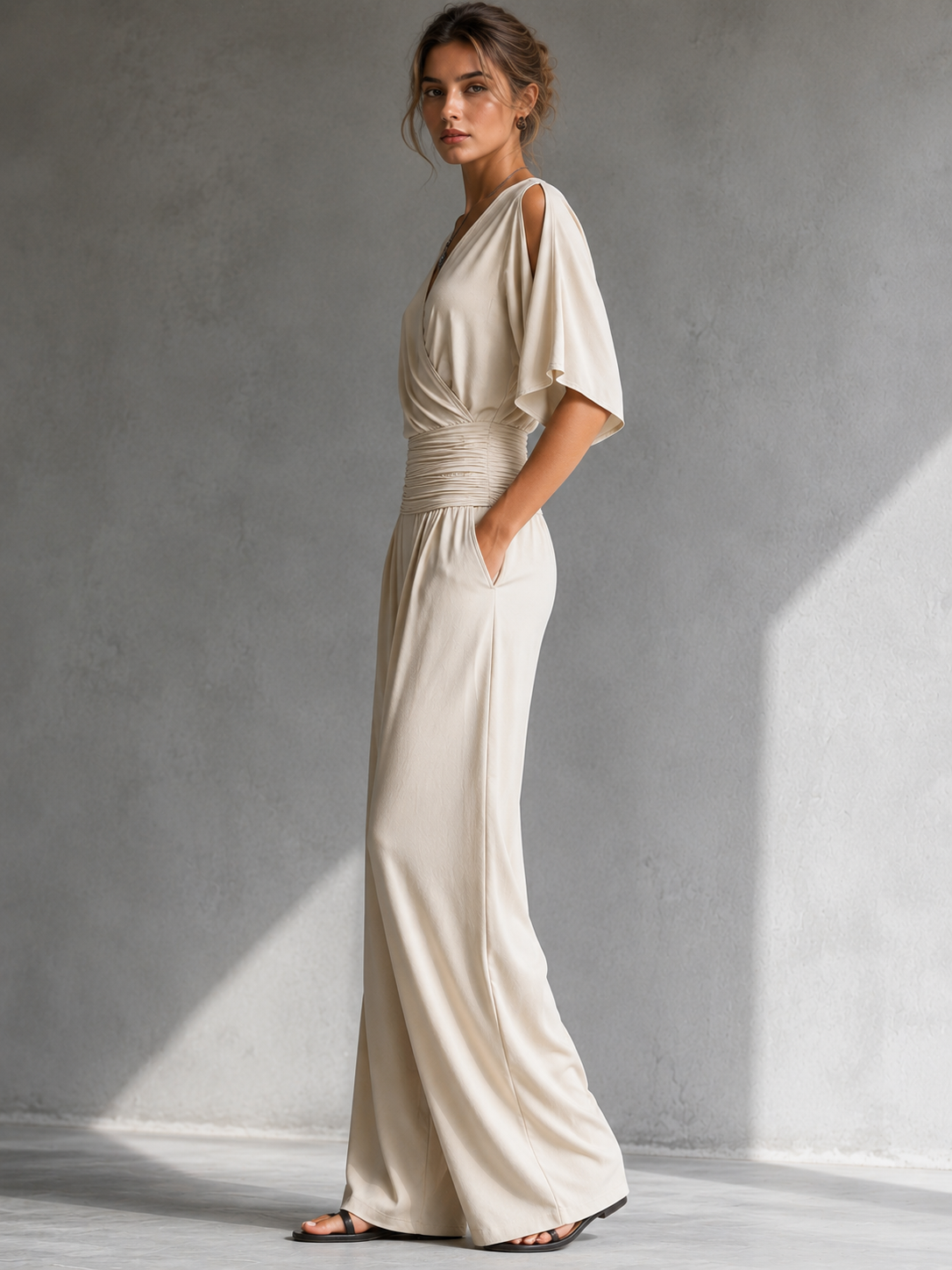 Perly - Elegant Wrap Jumpsuit