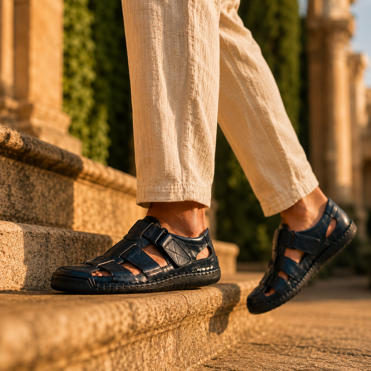 Mikko - Full-Grain Leather Fisherman Sandals