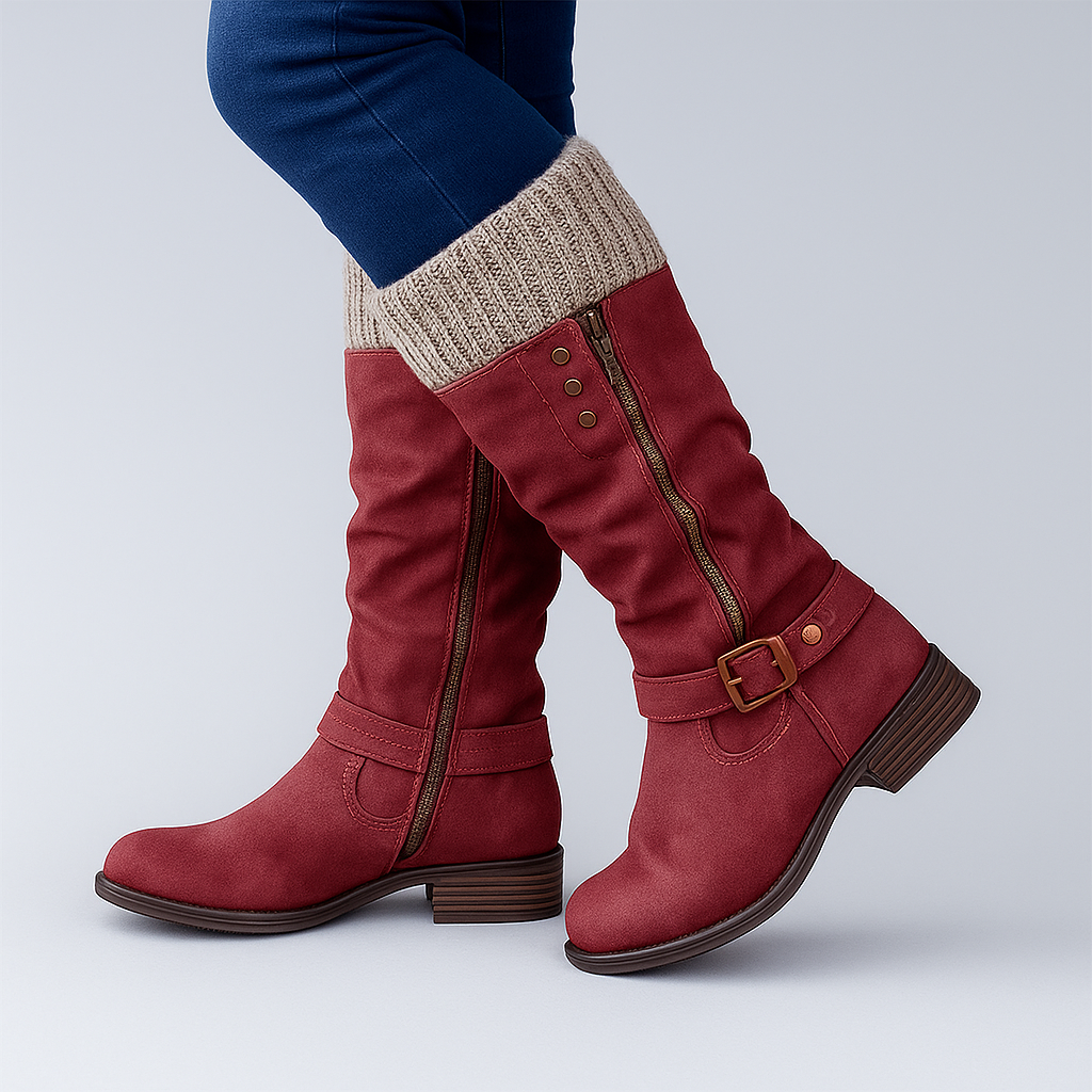 Esther - Elegant Supportive Buckle Boots