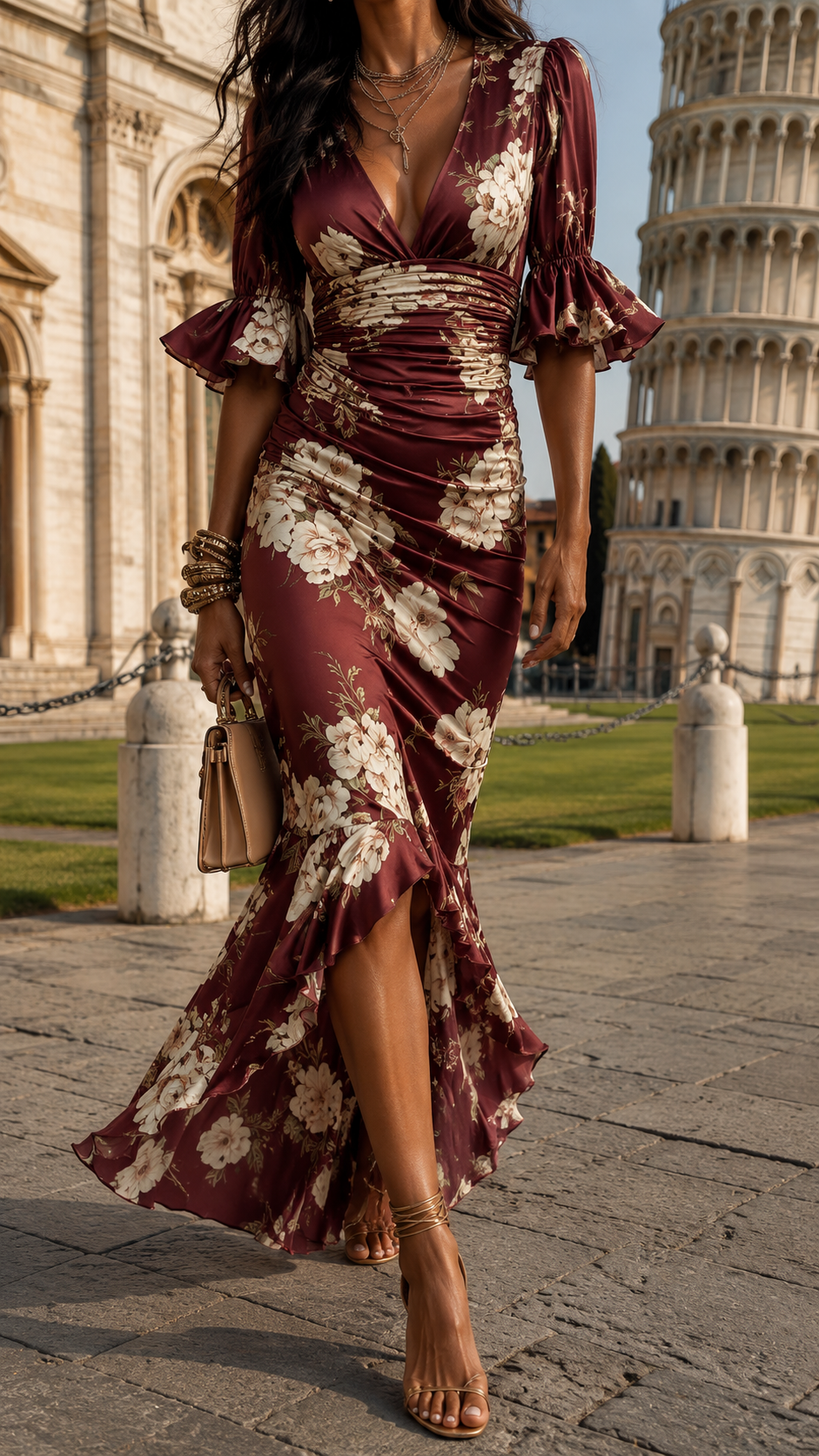 Evelyn – Elegant Floral Printed Maxi Dress