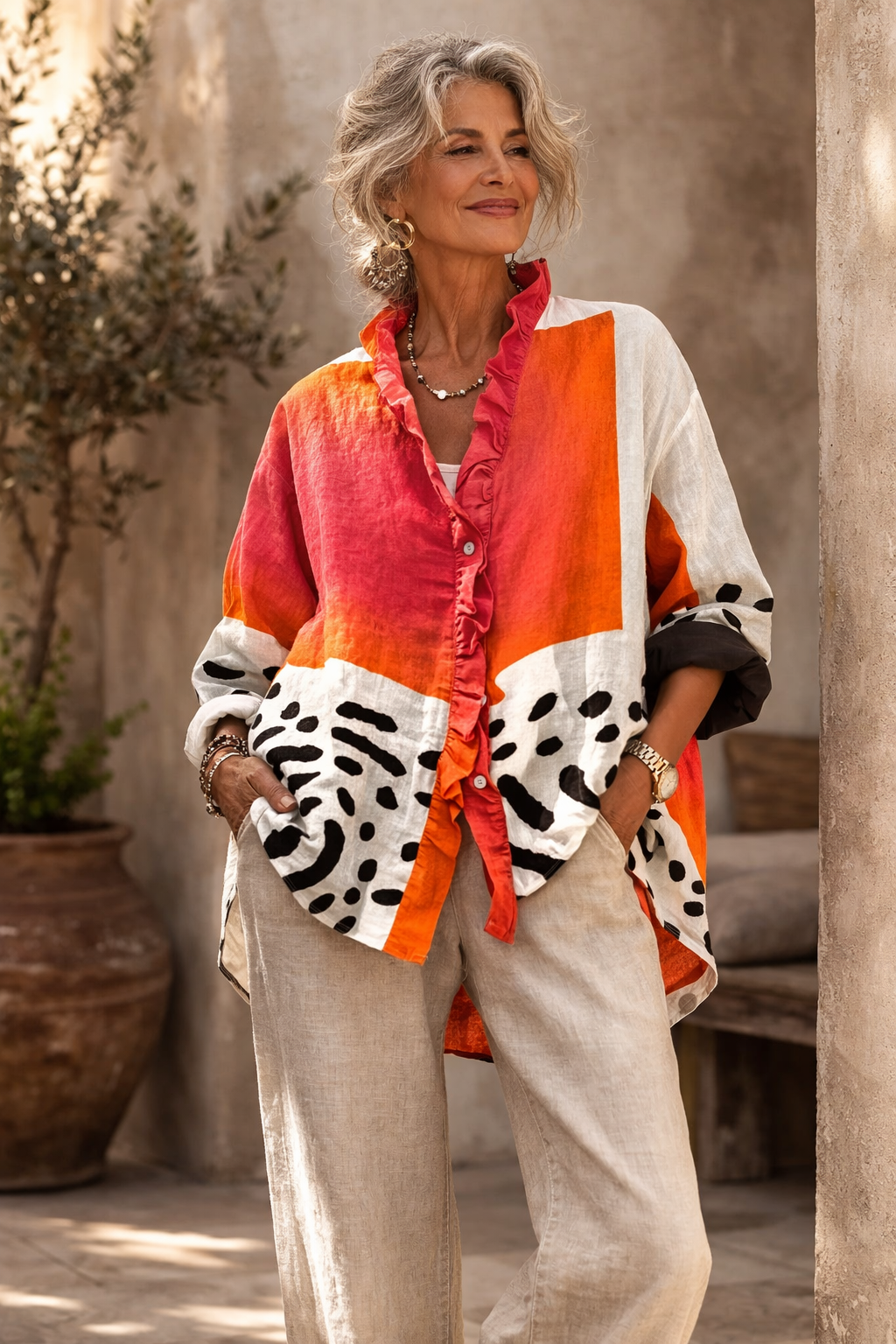 Brielle – Relaxed Printed Blouse