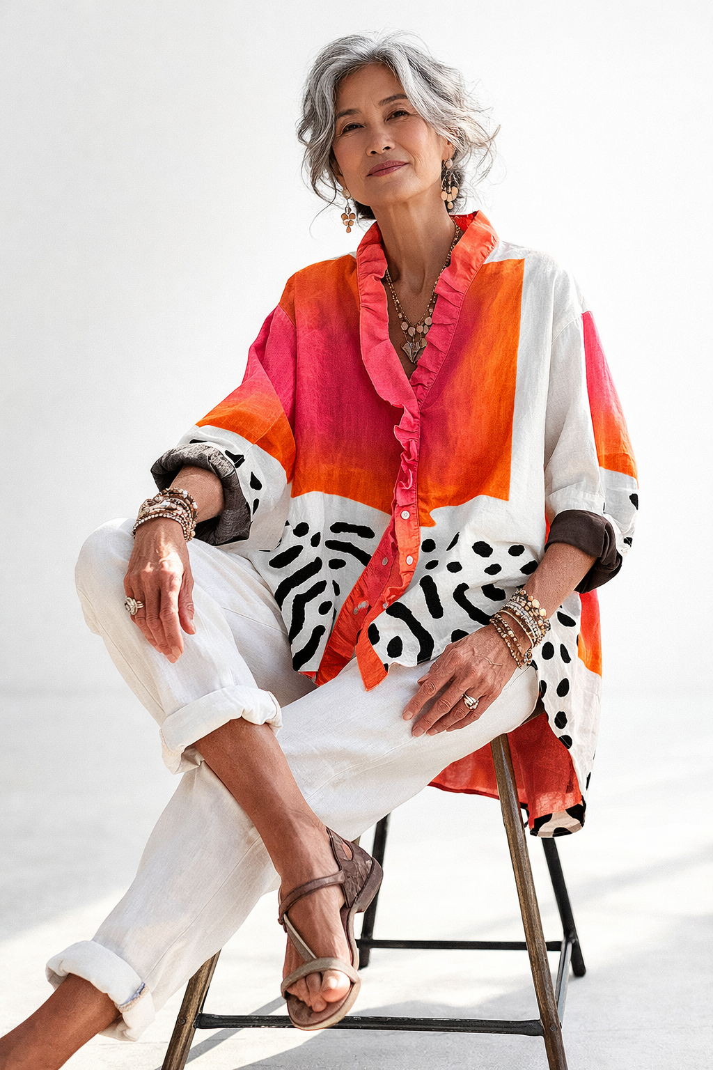 Brielle – Relaxed Printed Blouse