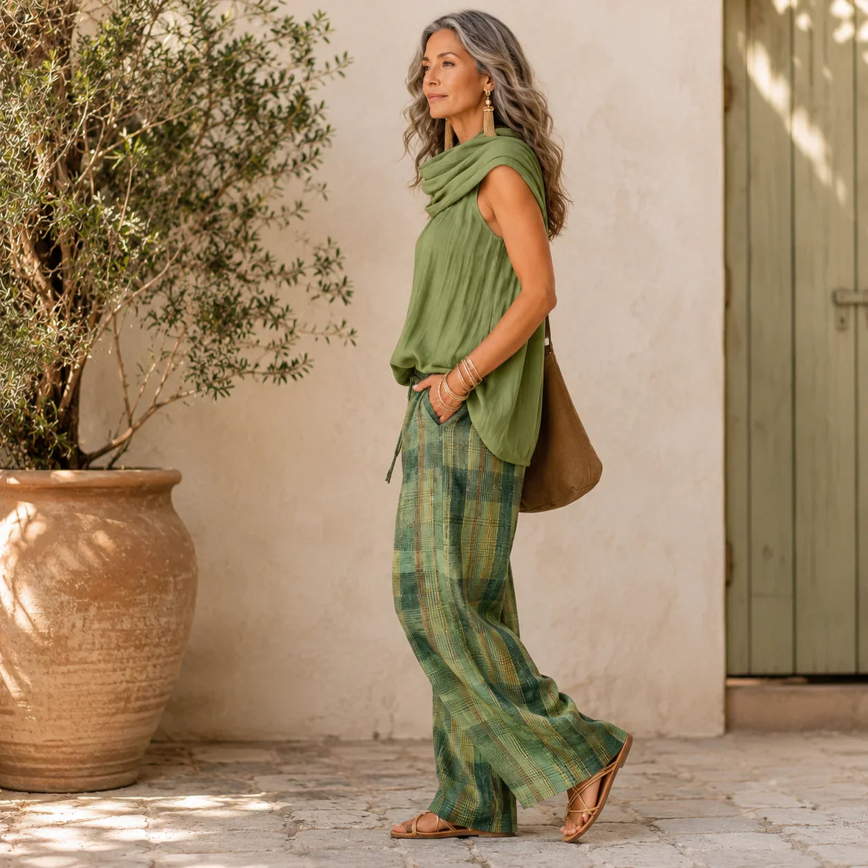 Lorin - Relaxed Boho Blouse and Wide-Leg Pants Set